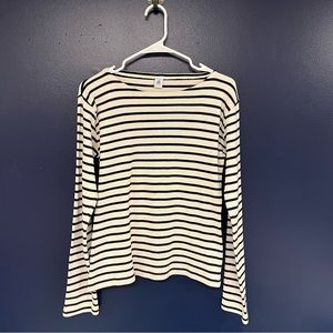 Petit Bateau size 18 years old, blue and white sweater